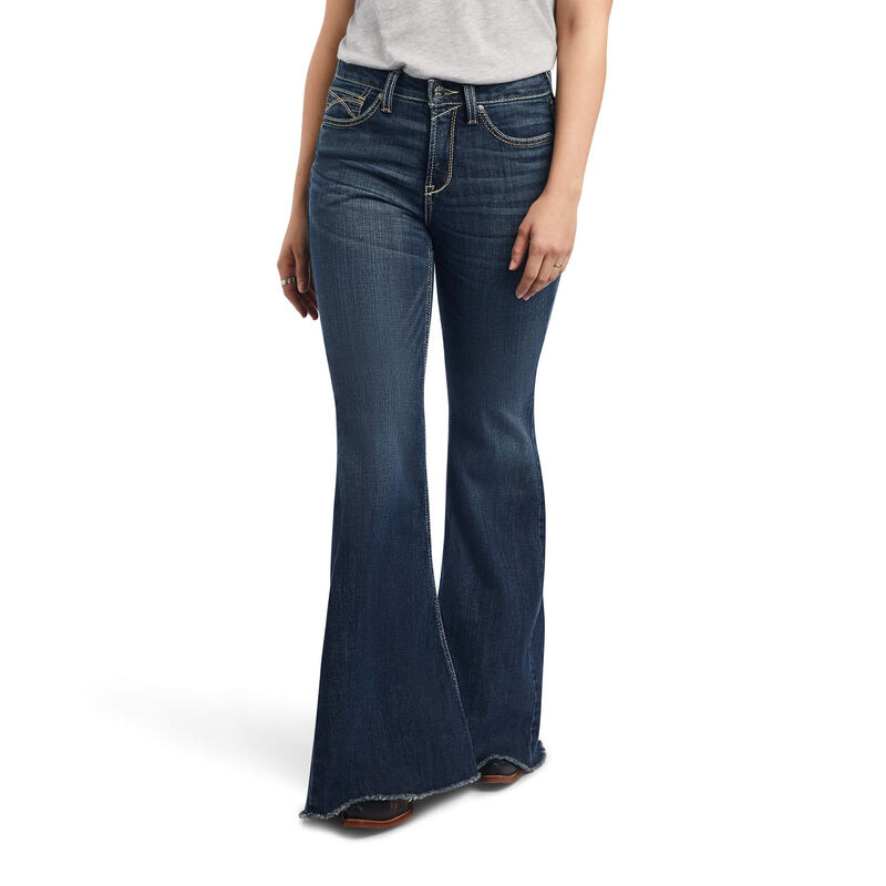 Ariat Jeans Damen - R.E.A.L. High Rise Zinnia Extreme Flare DunkelBlau ( HNJUQ-9604 )